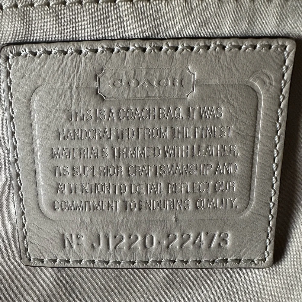 COACH Signature Poppy C Dot Hallie Tote